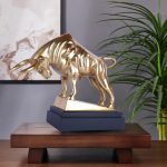 Aluminium Modern Bull Figurine Statue 1 1 20 eMetalCrafts
