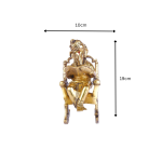 Brass Ganesh Idol Ganpati Figurine & Resting on Rocking Chair 6 34 cm 1 eMetalCrafts