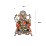 Handcrafted Brass Ganesha Statue 6 34 cm eMetalCrafts