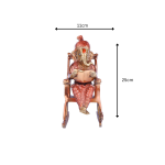 Brass Ganesha Sitting On Chair Figurine 7 34 cm 2 eMetalCrafts