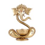 Brass Ganesh Idol Oil Diya 2 DSCF5271 1 eMetalCrafts
