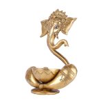 Brass Ganesh Idol Oil Diya 4 DSCF5273 eMetalCrafts