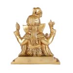 Superfine Brass Lord Ganesha Statue with Turban 5 DSCF5284 eMetalCrafts
