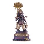 Brass Lord Ganesha Statue with Umbrella | Dark Brown 2 DSCF5305 eMetalCrafts