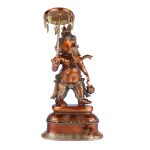 Brass Lord Ganesha Statue with Umbrella | Light Brown 2 DSCF5309 eMetalCrafts