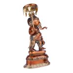 Brass Lord Ganesha Statue with Umbrella | Light Brown 4 DSCF5311 eMetalCrafts