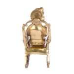 Brass Ganesh Idol Ganpati Figurine & Resting on Rocking Chair 5 DSCF5330 eMetalCrafts