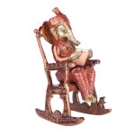 Brass Ganesha Sitting On Chair Figurine 3 DSCF5332 eMetalCrafts