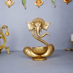 Brass Ganesh Idol Oil Diya 1 DSCF5526 1 eMetalCrafts