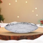 Round Aluminum Silver Leaf Platter 1 1 118 eMetalCrafts