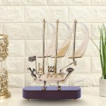 Pure Brass Small Size Ship/Boat/Titanic with Wooden Base
