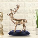 Aluminium Golden Metal Deer Sculpture 1 1 25 eMetalCrafts