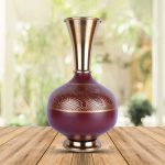 Aluminium Brown and golden Iron Vases 1 1 28 eMetalCrafts