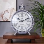 Aluminium Chrome Finish Table Clock 1 1 3 eMetalCrafts