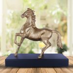 Aluminium Golden Horse Statue 1 1 32 eMetalCrafts