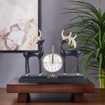 Aluminium Deer Table Clock 1 1 4 eMetalCrafts