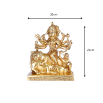 Brass Mahishasura Mardini 6 26 cm 10 1 eMetalCrafts