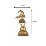 Brass Lord Krishna Idol Figurine Sculpture Statue 6 26 cm 11 1 eMetalCrafts