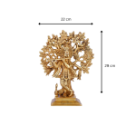 Lord Krishna Idol Playing Flute | Sri Krishna Brass Sculpture 5 26 cm 17 eMetalCrafts