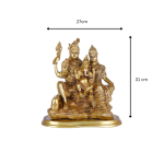 Brass Goddesses Statue Shiva Parvati and Ganesha Idol Murti 6 26 cm 2 2 eMetalCrafts