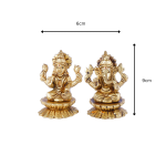Brass Made Dhan Laxmi Idol with Lord Ganesha Idol 5 26 cm 24 1 eMetalCrafts
