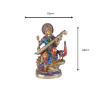 Brass Saraswati Mata Idol Showpiece Statue for Pooja Room 6 26 cm 26 eMetalCrafts