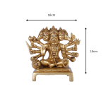 Pure Brass Panchmukhi Hanuman Idol 6 26 cm 32 1 eMetalCrafts