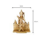 Lord Rama with His Temple | Brass Statue 6 26 cm 5 1 eMetalCrafts