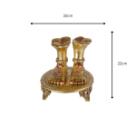 Brass Goddess Lakshmi Feet, For Worship 6 26 cm 62 1 eMetalCrafts