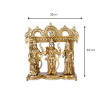 Brass Bhagwan Ram Darbar with Sita Laxman Hanuman Idol Statue 5 26 cm 8 1 eMetalCrafts
