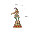 Brass Lord Krishna Idol Figurine Sculpture Statue 6 26 cm 9 eMetalCrafts