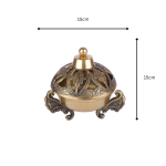 Intricately Designed Brass Dhuna Loban Burner 4 26 cm 91 1 eMetalCrafts