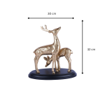 Aluminium Small Standing Deer Figurine On Black Platfom 5 Add a heading 7 eMetalCrafts