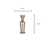 Aluminium Golden And White Colour Flower Vase 3 Add a little bit of body text 2 1 eMetalCrafts
