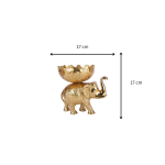Gold Oxodise Aluminium Metal Elephant With Bowl 5 Add a little bit of body text 2 5 eMetalCrafts
