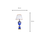 Aluminium Bohemian Blue Overlay And Cut Glass Ormolu Mounted Lamp 3 Add a little bit of body text 3 4 eMetalCrafts