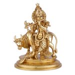 Brass Lord Krishna with Cow 2 DSCF5420 eMetalCrafts