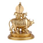 Brass Lord Krishna with Cow 5 DSCF5424 eMetalCrafts