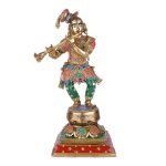 Brass Lord Krishna Idol Figurine Sculpture Statue 2 DSCF5454 eMetalCrafts