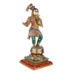 Brass Lord Krishna Idol Figurine Sculpture Statue 3 DSCF5455 eMetalCrafts