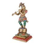 Brass Lord Krishna Idol Figurine Sculpture Statue 4 DSCF5456 eMetalCrafts
