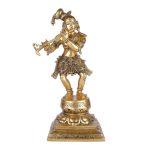 Brass Lord Krishna Idol Figurine Sculpture Statue 2 DSCF5458 eMetalCrafts