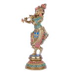 Brass Lord Krishna Idol Figurine Sculpture Statue Murti 4 DSCF5464 eMetalCrafts