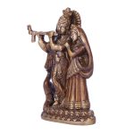 Superfine Brass Radha Krishna Idol with peacock 4 DSCF5497 eMetalCrafts