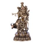 Murlidhar Krishna with Cow In Brass | Handmade 2 DSCF5508 eMetalCrafts