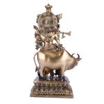 Murlidhar Krishna with Cow In Brass | Handmade 5 DSCF5512 eMetalCrafts