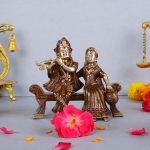 Brass Radha Krishna God Idol Statue