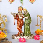 Brass Radha Krishna Statue