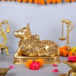 Brass Nandi Statue, Nandi Cow Statue 1 DSCF5846 eMetalCrafts