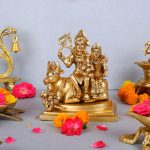 Brass Lord Shiva Parvati Kartikeya and Ganesha Murti Shiv Family Parivar With Nandi Idol 1 DSCF5858 eMetalCrafts